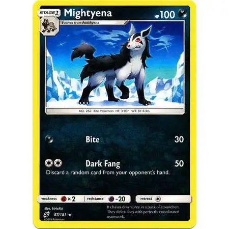 Pokemon Trading Card Game Sun & Moon Team Up Rare Mightyena #87