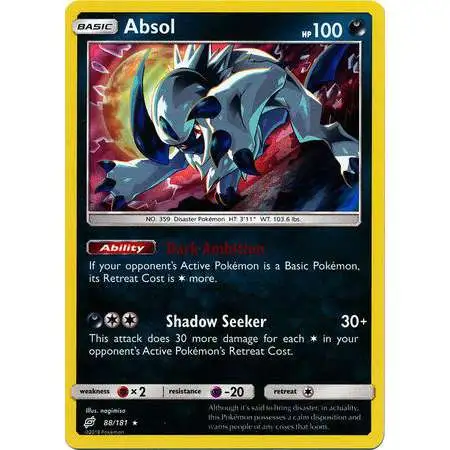 Pokemon Trading Card Game Sun & Moon Team Up Rare Holo Absol #88