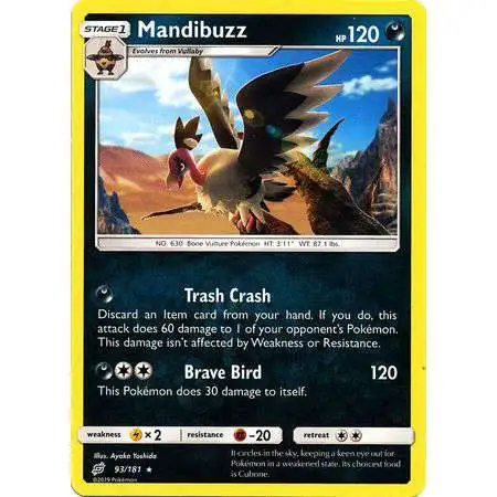 Pokemon Trading Card Game Sun & Moon Team Up Rare Mandibuzz #93
