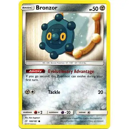 Pokemon Trading Card Game Sun & Moon Team Up Common Bronzor #100