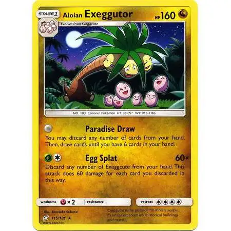 Pokemon Trading Card Game Sun & Moon Team Up Rare Alolan Exeggutor #115