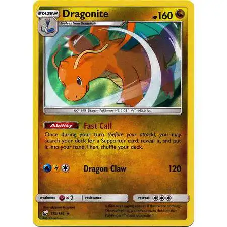 Pokemon Trading Card Game Sun & Moon Team Up Holo Rare Dragonite #119