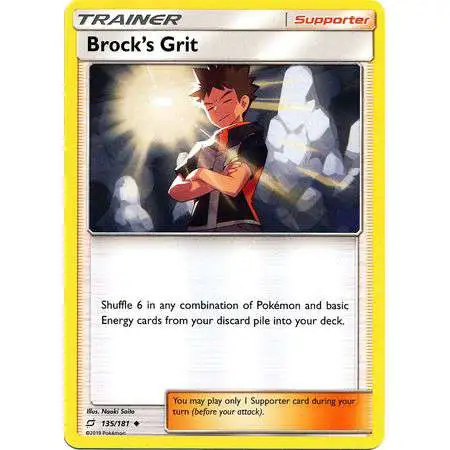 Pokemon Trading Card Game Sun & Moon Team Up Uncommon Brock's Grit #135