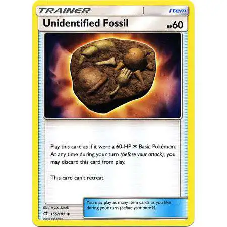 Pokemon Trading Card Game Sun & Moon Team Up Uncommon Unidentified Fossil #155