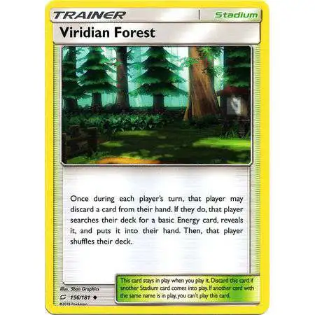 Pokemon Trading Card Game Sun & Moon Team Up Uncommon Viridian Forest #156