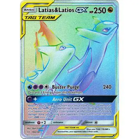 Pokemon Trading Card Game Sun & Moon Team Up Secret Rare Latias & Latios GX #190