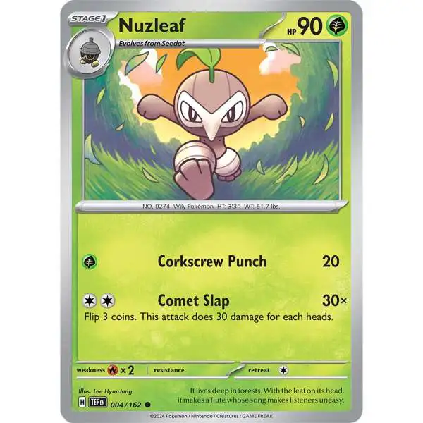 Pokemon Temporal Forces Common Nuzleaf #4