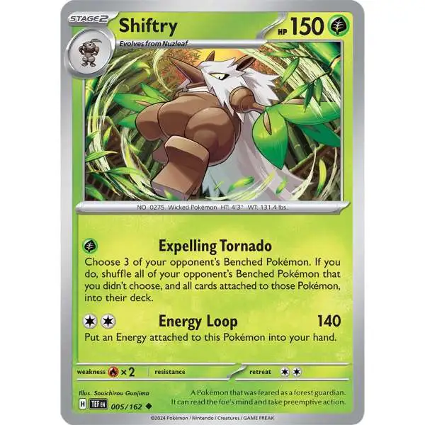 Pokemon Temporal Forces Uncommon Shiftry #5