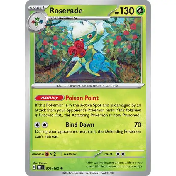 Pokemon Temporal Forces Uncommon Roserade #9