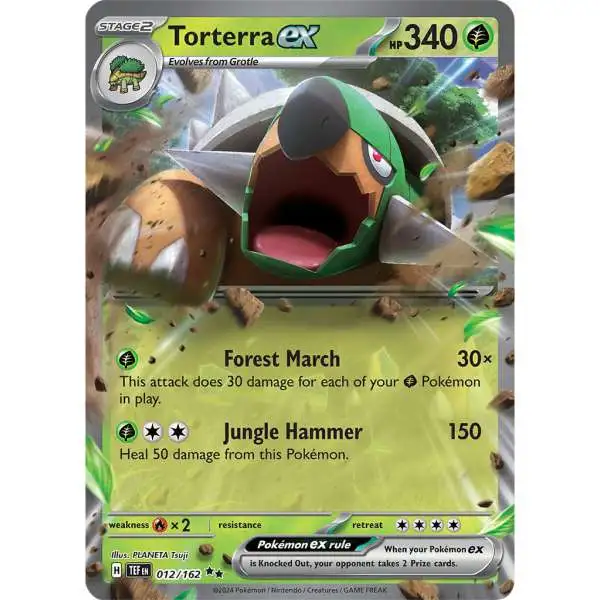 Pokemon Temporal Forces Double Rare Torterra ex #12