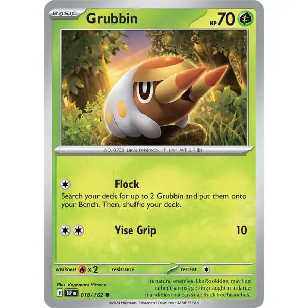 Pokemon Temporal Forces Common Grubbin #18