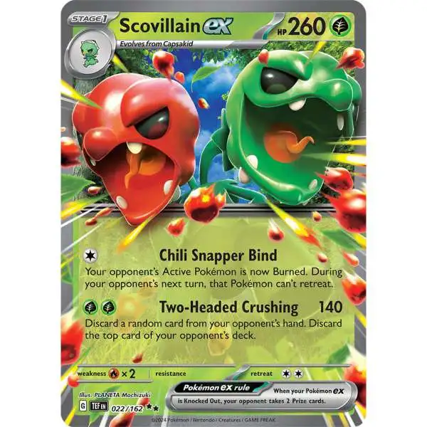 Pokemon Temporal Forces Double Rare Scovillain ex #22