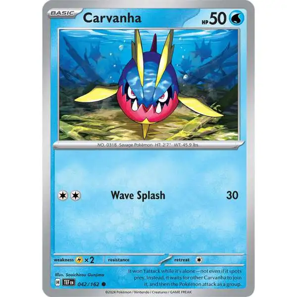Pokemon Temporal Forces Common Carvanha #42
