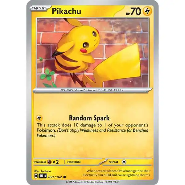 Pokemon Scarlet & Violet Temporal Forces Common Pikachu #51