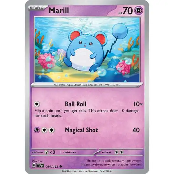 Pokemon Temporal Forces Common Marill #64