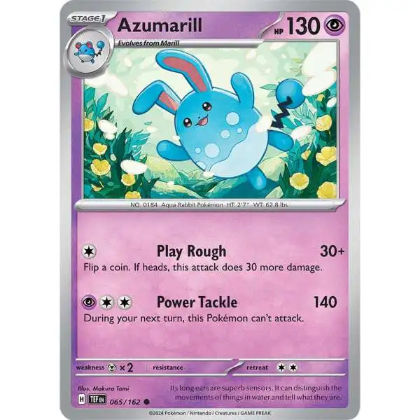 Pokemon Temporal Forces Common Azumarill #65
