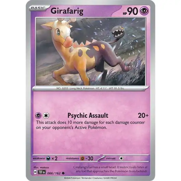 Pokemon Temporal Forces Common Girafarig #66