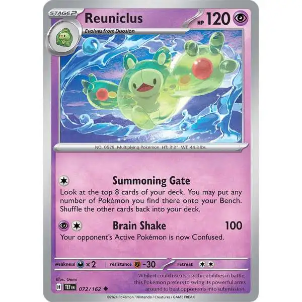 Pokemon Temporal Forces Single Card Illustration Rare Reuniclus 171 ...