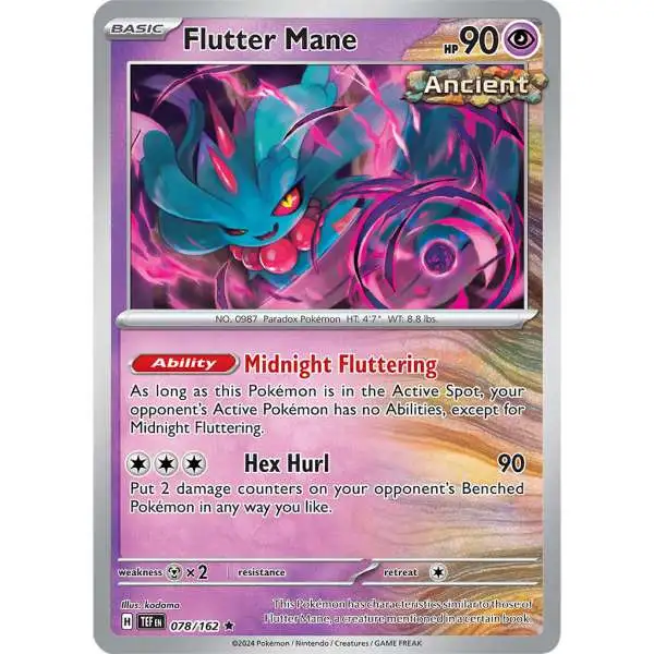 Pokemon Temporal Forces Rare Flutter Mane #78