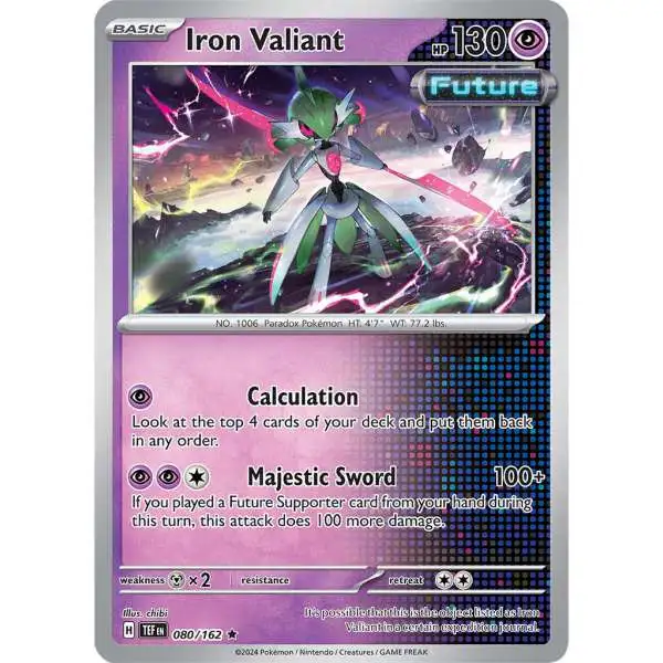 Pokemon Temporal Forces Rare Iron Valiant #80