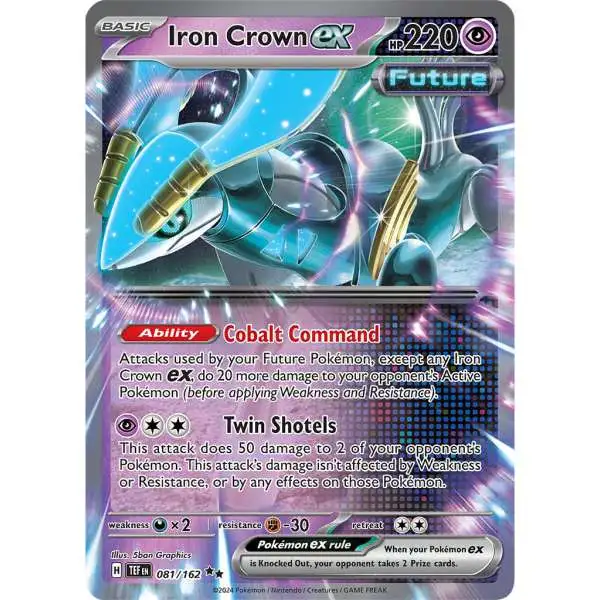 Pokemon Temporal Forces Double Rare Iron Crown ex #81