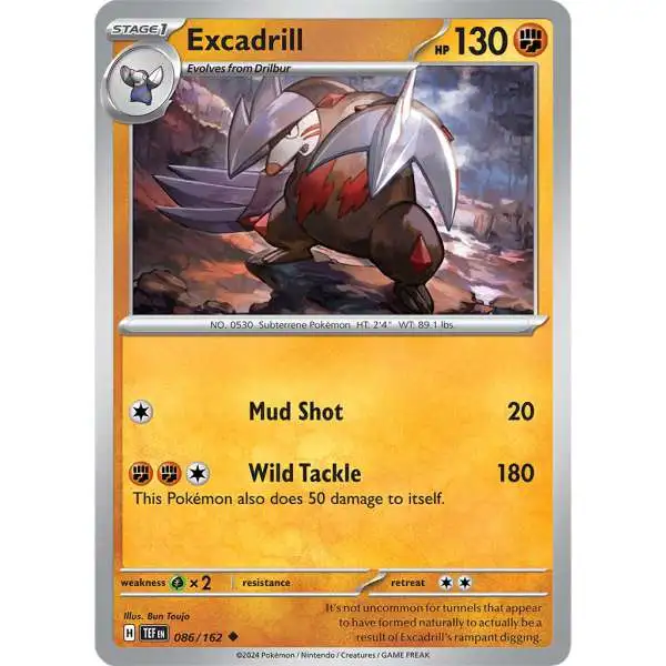 Pokemon Temporal Forces Uncommon Excadrill #86