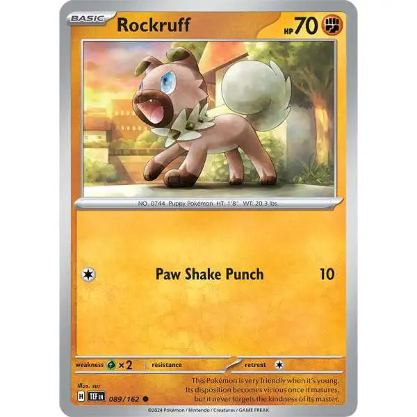 Pokemon Temporal Forces Common Rockruff #89