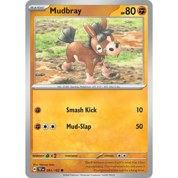 Pokemon Temporal Forces Common Mudbray #91