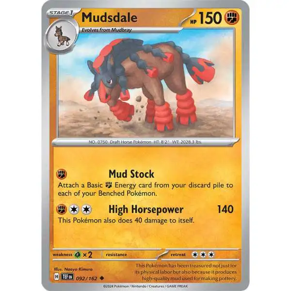Pokemon Temporal Forces Uncommon Mudsdale #92