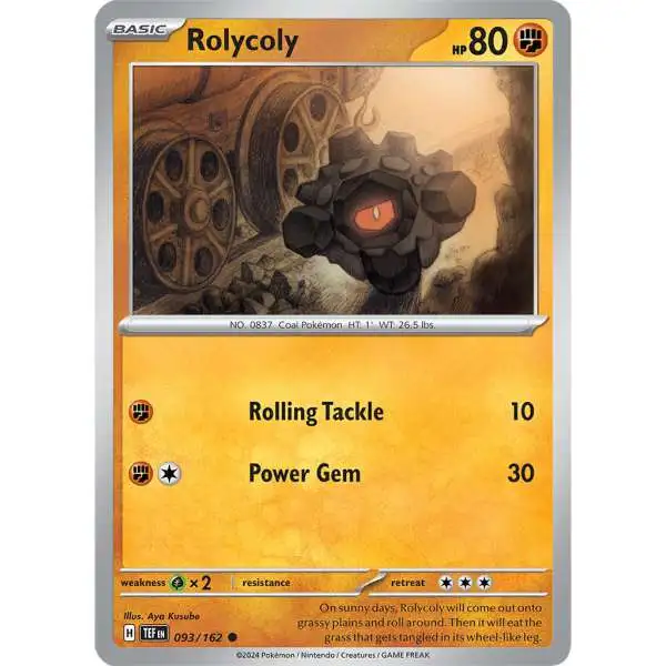 Pokemon Temporal Forces Common Rolycoly #93
