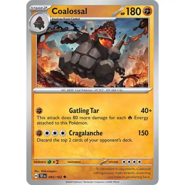 Pokemon Temporal Forces Uncommon Coalossal #95
