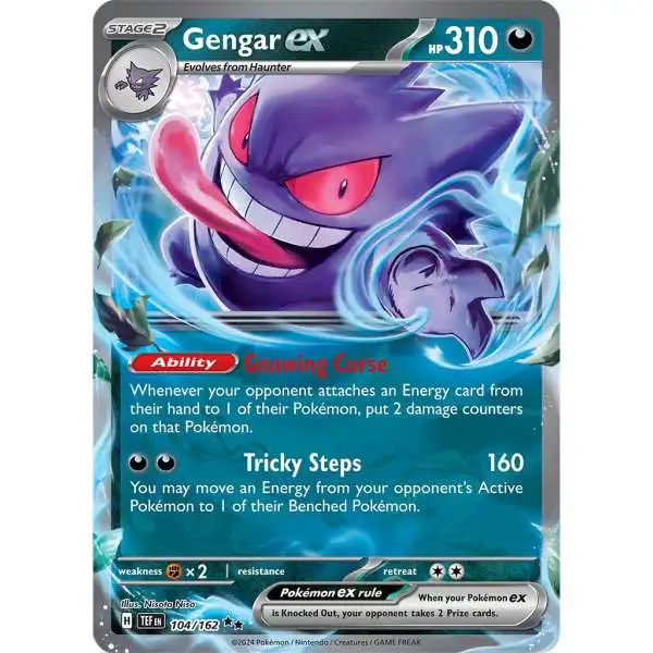 Pokemon Scarlet & Violet Temporal Forces Double Rare Gengar ex #104