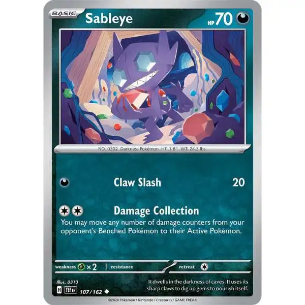 Pokemon Temporal Forces Uncommon Sableye #107