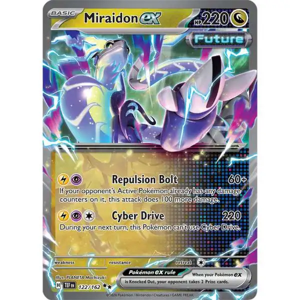 Pokemon Scarlet & Violet Temporal Forces Double Rare Miraidon ex #122