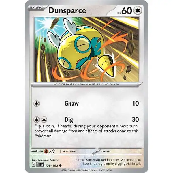 Pokemon Temporal Forces Common Dunsparce #128