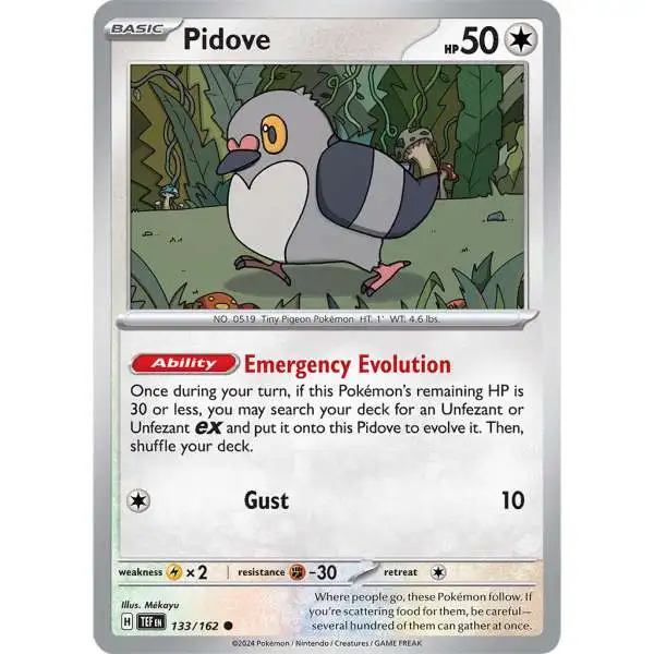 Pokemon Temporal Forces Common Pidove #133
