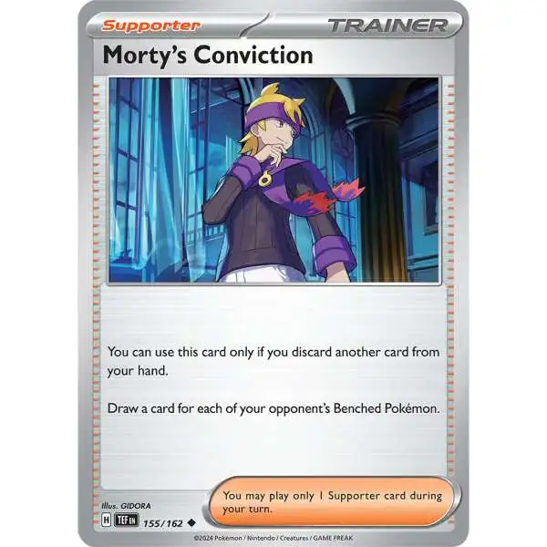 Pokemon Temporal Forces Uncommon Morty's Conviction #155