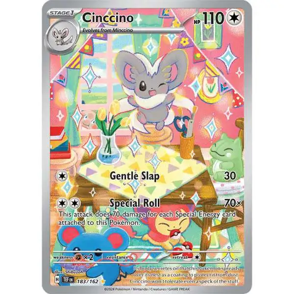 Pokemon Scarlet & Violet Temporal Forces Illustration Rare Cinccino #183