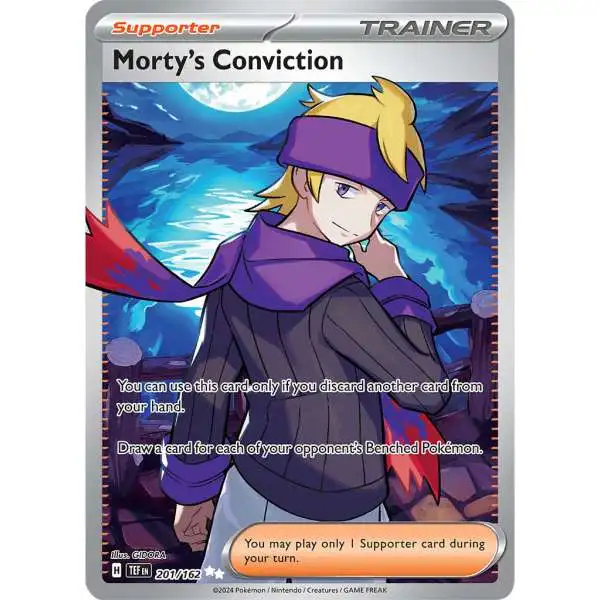 Pokemon Scarlet & Violet Temporal Forces Ultra Rare Morty's Conviction #201