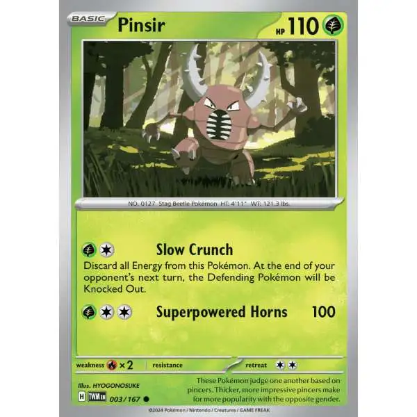 Pokemon Trading Card Game Twilight Masquerade Common Pinsir #3