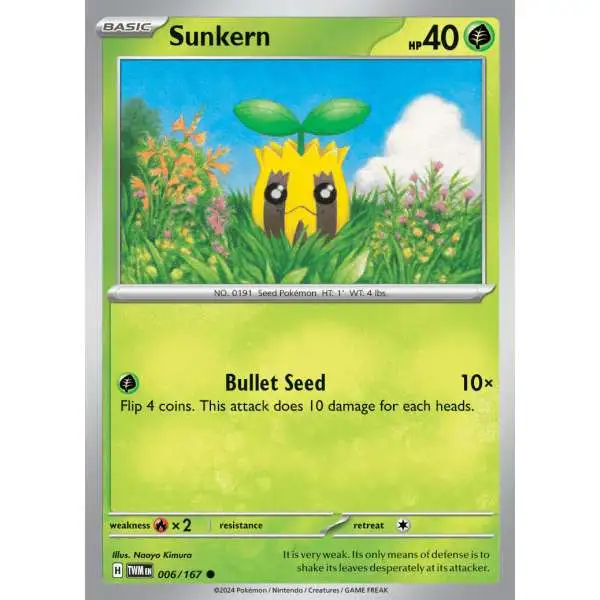 Pokemon Trading Card Game Twilight Masquerade Common Sunkern #6