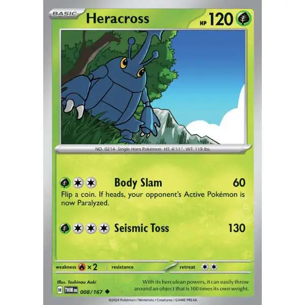 Pokemon Trading Card Game Twilight Masquerade Uncommon Heracross #8