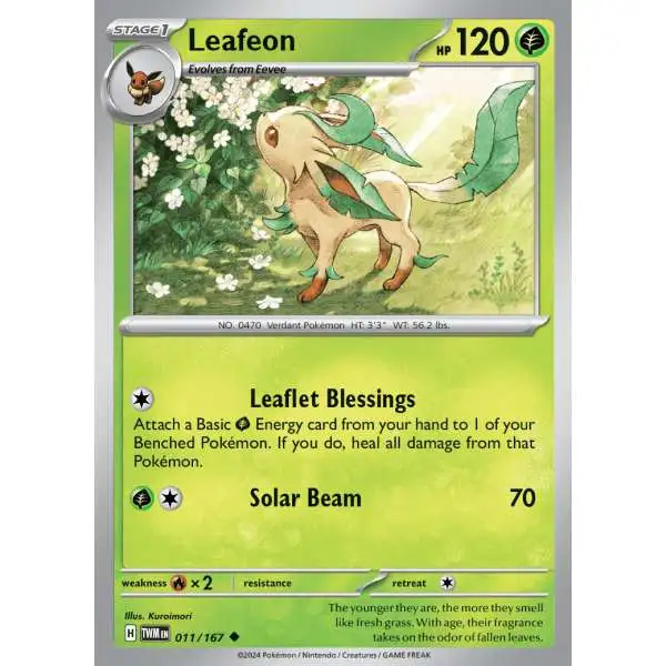 Pokemon Trading Card Game Twilight Masquerade Uncommon Leafeon #11