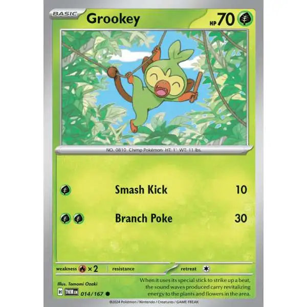 Pokemon Trading Card Game Scarlet & Violet Twilight Masquerade Common Grookey #14