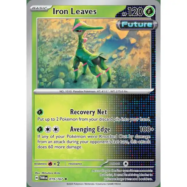 Pokemon Trading Card Game Scarlet & Violet Twilight Masquerade Rare Iron Leaves #19