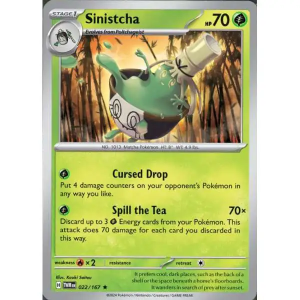 Pokemon Trading Card Game Twilight Masquerade Rare Sinistcha #22