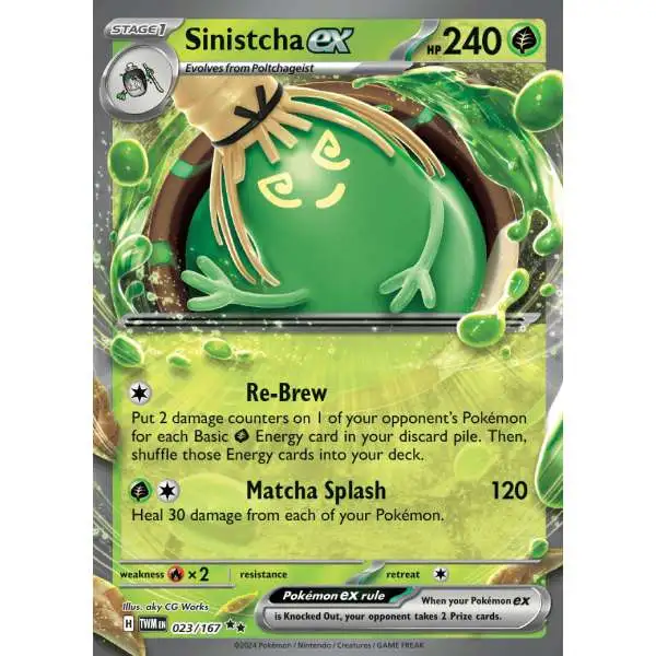 Pokemon Trading Card Game Twilight Masquerade Double Rare Sinistcha ex #23