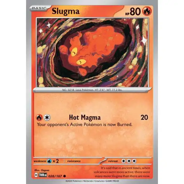 Pokemon Trading Card Game Twilight Masquerade Common Slugma #28