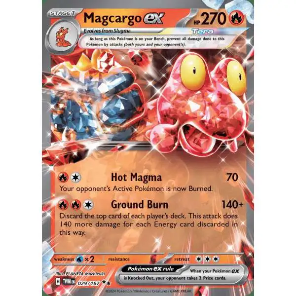 Pokemon Trading Card Game Scarlet & Violet Twilight Masquerade Double Rare Magcargo ex #29