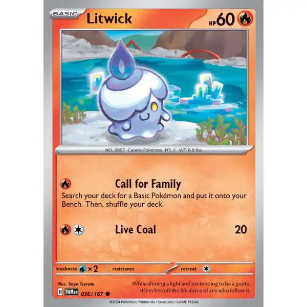 Pokemon Trading Card Game Twilight Masquerade Common Litwick #36